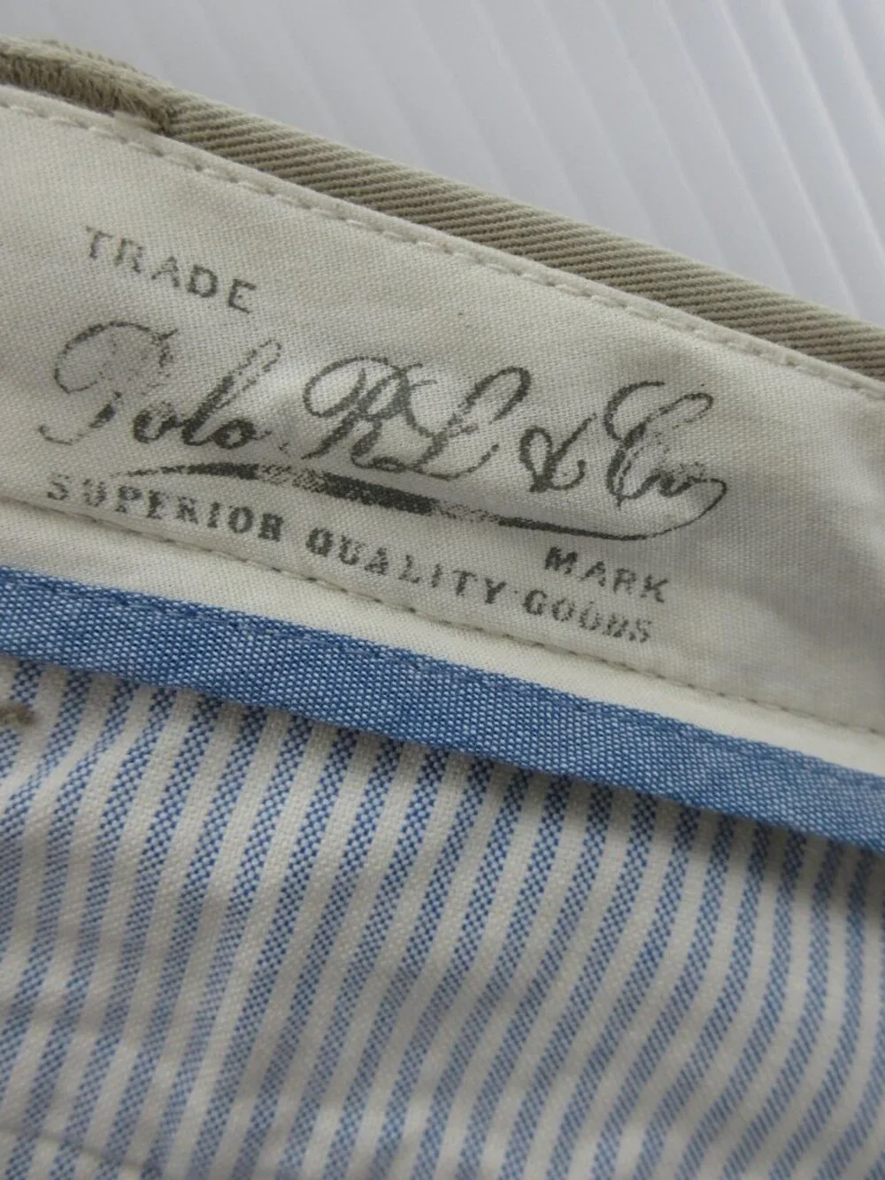 Polo Ralph Lauren Pants 44X32 Big Tan Chino Classic Trousers Preppy